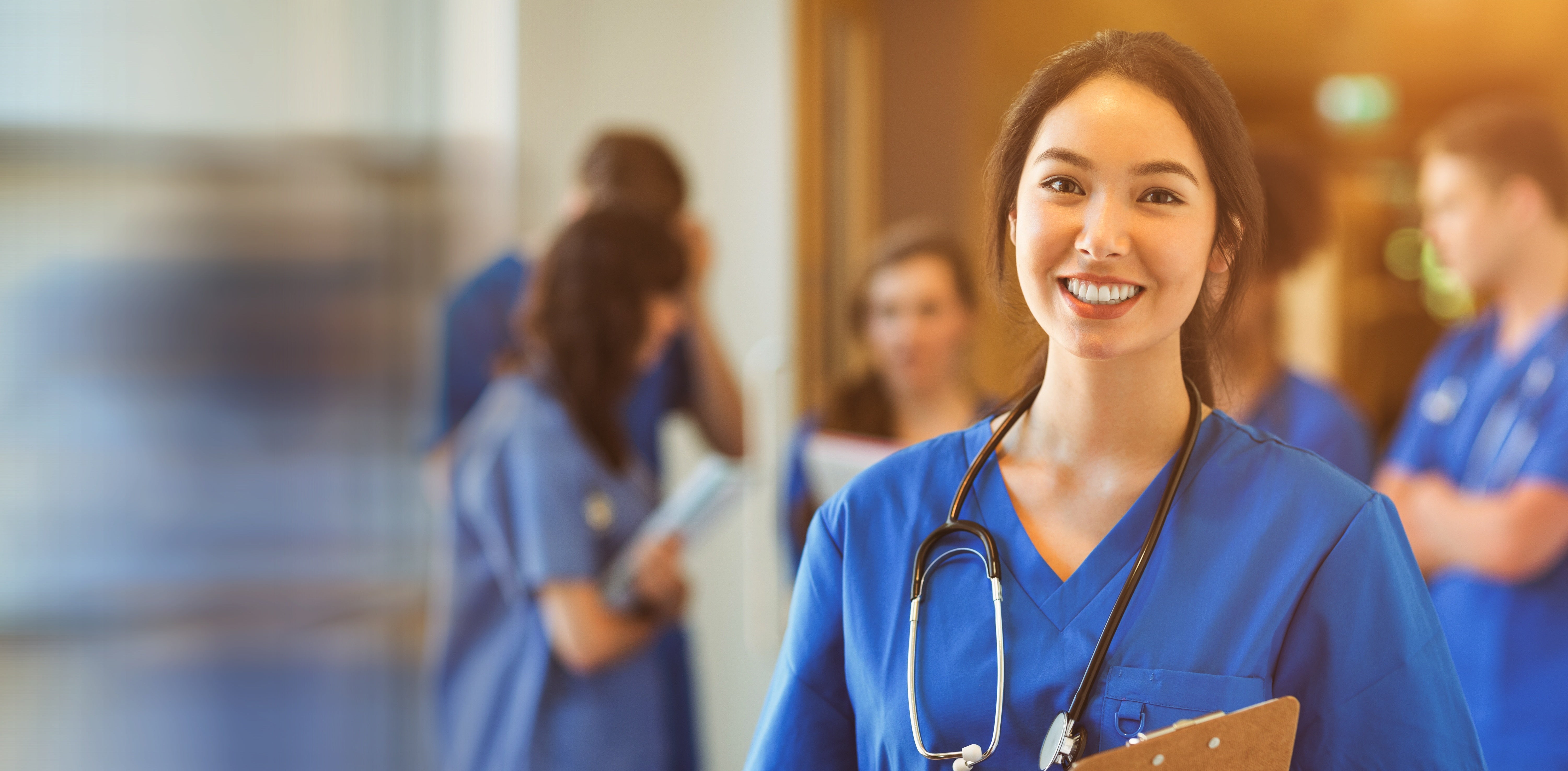 Nurse smiling at camera