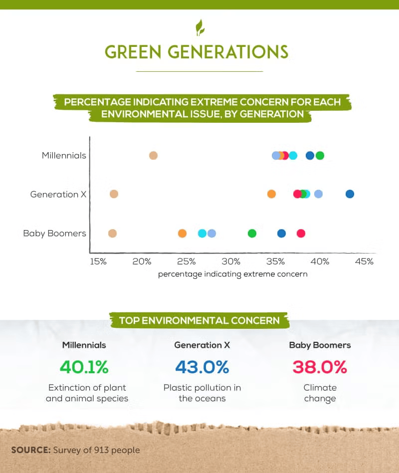 Environmental concerns by generation