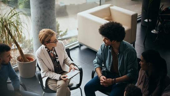 Mental Health Nurse speaking to a patient