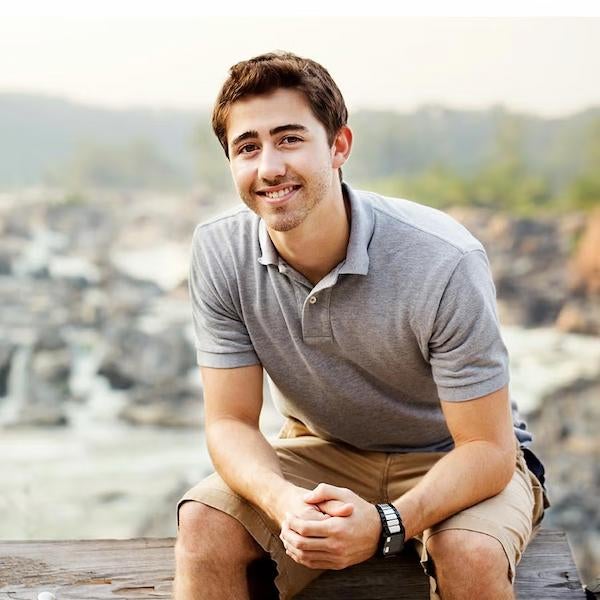 A person sitting on a bench