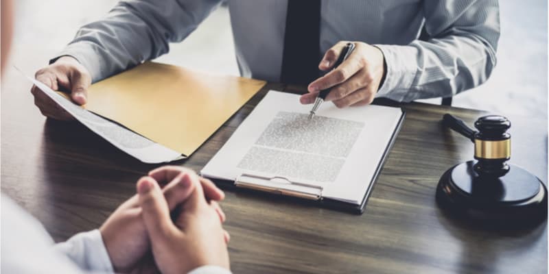 Consultation between a Businessman and Male lawyer