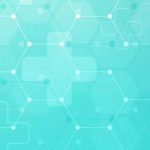 A medical-themed background featuring a hexagon pattern, symbolising innovation and technology in healthcare.